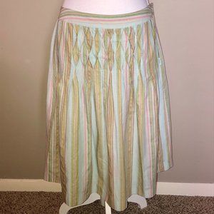Talbots Skirt Womens 8 Used Striped Pintuck
